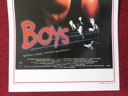 BOYS  ITALIAN LOCANDINA (27.5"x13") POSTER WINONA RYDER LUKAS HAAS 1996