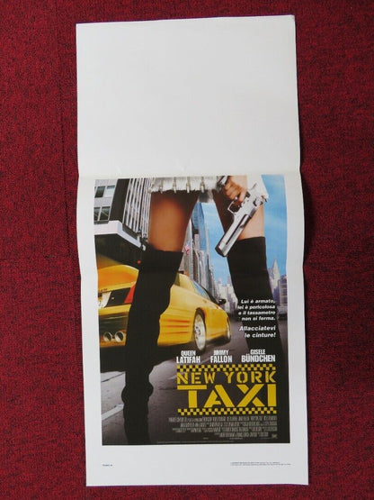 NEW YORK TAXI  ITALIAN LOCANDINA (27.5"x13") POSTER QUEEN LATIFAH J FALLON 2004