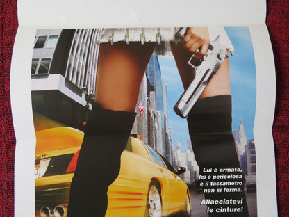 NEW YORK TAXI  ITALIAN LOCANDINA (27.5"x13") POSTER QUEEN LATIFAH J FALLON 2004