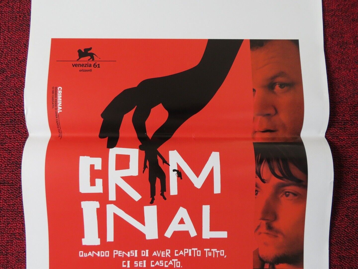 CRIMINAL ITALIAN LOCANDINA (27.5"x13") POSTER JOHN C. REILLY DIEGO LUNA 2004