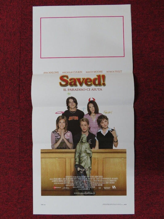 SAVED  ITALIAN LOCANDINA (27.5"x13") POSTER  MACAULAY CULKIN MANDY MOORE 2004