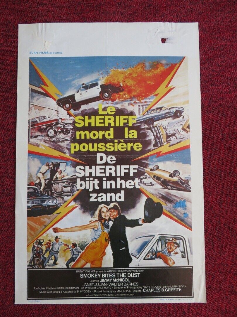 SMOKEY BITES THE DUST BELGIUM POSTER JIMMY MCNICOL JANET JULIAN 1981