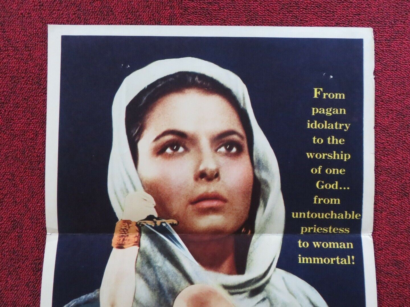 THE STORY OF RUTH FOLDED US INSERT (14"x 36") POSTER STUART WHITMAN 1960