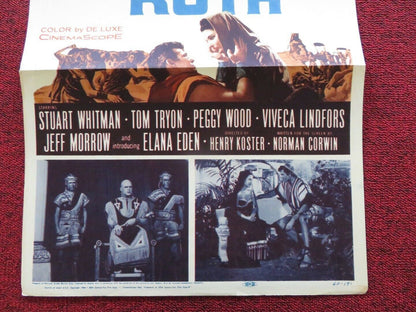 THE STORY OF RUTH FOLDED US INSERT (14"x 36") POSTER STUART WHITMAN 1960