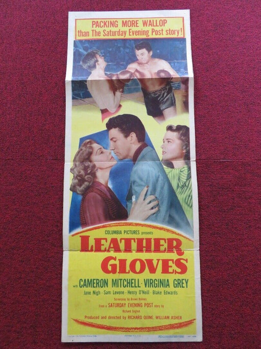 LEATHER GLOVES FOLDED US INSERT (14"x 36") POSTER CAMERON MITCHELL 1948