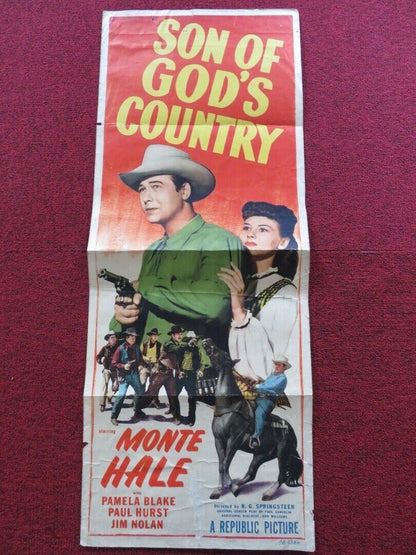 SON OF GOD'S COUNTRY FOLDED US INSERT (14"x 36") POSTER MONTE HALE 1948