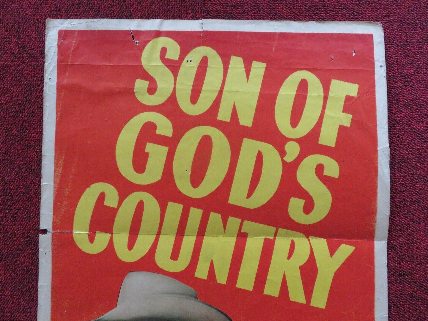 SON OF GOD'S COUNTRY FOLDED US INSERT (14"x 36") POSTER MONTE HALE 1948