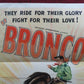 BRONCO BUSTER FOLDED US INSERT (14"x 36") POSTER JOHN LUND SCOTT BRADY 1952