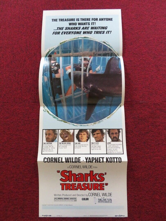 SHARKS' TREASURE - STYLE C FOLDED US INSERT (14"x 36") POSTER CORNEL WILDE 1975