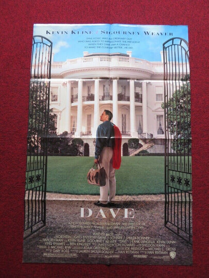 DAVE FOLDED US ONE SHEET POSTER KEVIN KLINE SIGOURNEY WEAVER 1993