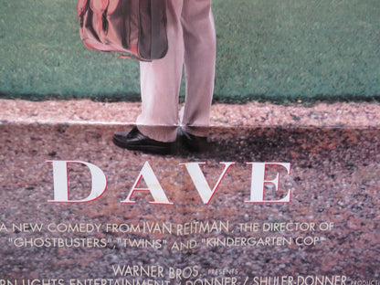 DAVE FOLDED US ONE SHEET POSTER KEVIN KLINE SIGOURNEY WEAVER 1993