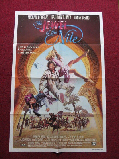 JEWEL OF THE NILE  FOLDED US ONE SHEET POSTER MICHAEL DOUGLAS DANNY DEVITO 1985