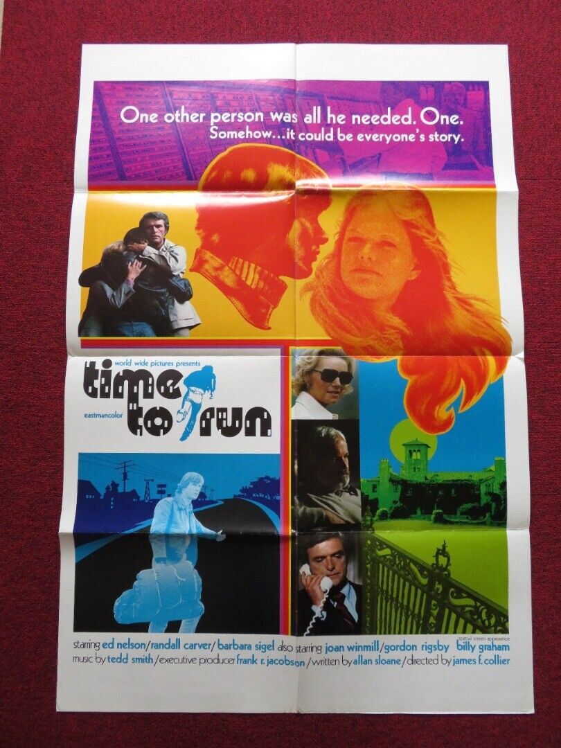 TIME TO RUN FOLDED US ONE SHEET POSTER EDD NELSON RANDALL CARVER 1973