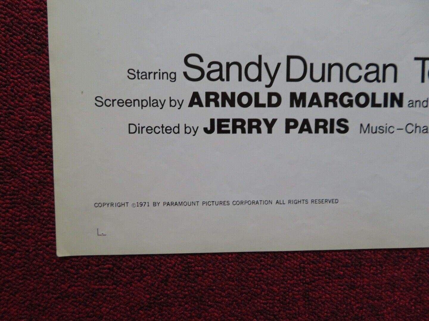 STAR SPANGLED GIRL  FOLDED US ONE SHEET POSTER SANDY DUNCAN TONY ROBERTS 1971