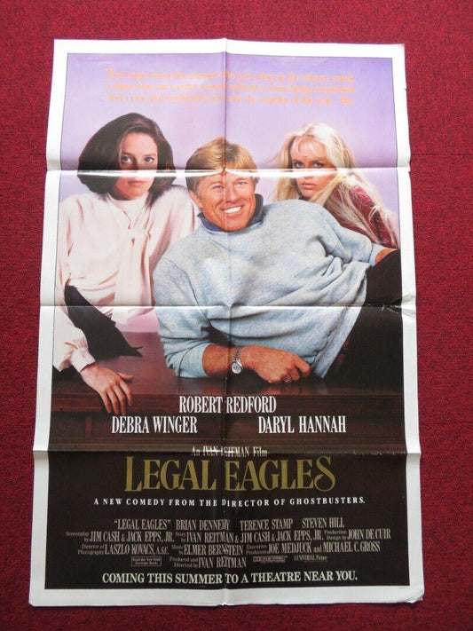 LEGAL EAGLES FOLDED US ONE SHEET POSTER ROBERT REDFORD DEBRA WINGER 1986