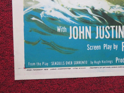 CREST OF THE WAVE FOLDED US ONE SHEET POSTER GENE KELLY JOHN JUSTIN 1954