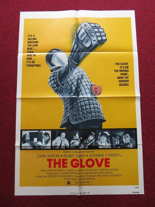 THE GLOVE FOLDED US ONE SHEET POSTER JOHN SAXON ROOSEVELT GRIER 1979