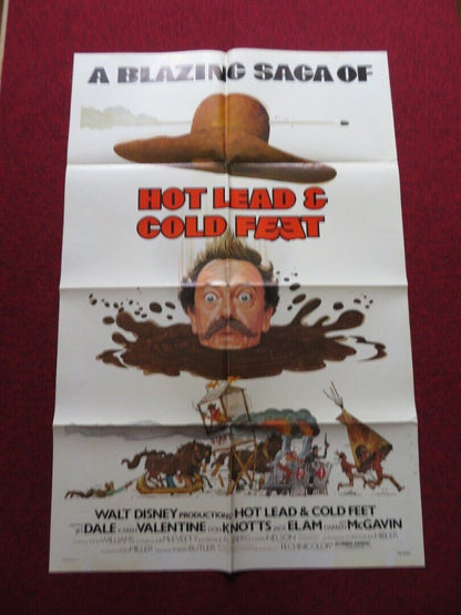 HOT LEAD AND COLD FEET FOLDED US ONE SHEET POSTER DISNEY JIM DALE 1978 78/0101