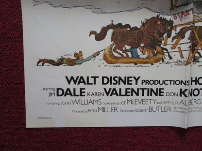 HOT LEAD AND COLD FEET FOLDED US ONE SHEET POSTER DISNEY JIM DALE 1978 78/0101