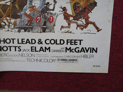 HOT LEAD AND COLD FEET FOLDED US ONE SHEET POSTER DISNEY JIM DALE 1978 78/0101