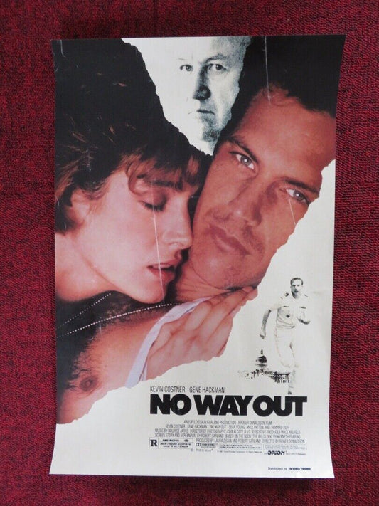 NO WAY OUT U.S MINI (11" X 17") POSTER KEVIN COSTNER GENE HACKMAN 1987