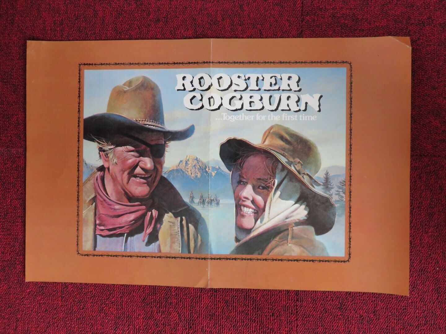 ROOSTER COGBURN U.S PRESS COVER  (12" X 18") POSTER JOHN WAYNE KATHARINE HEPBURN