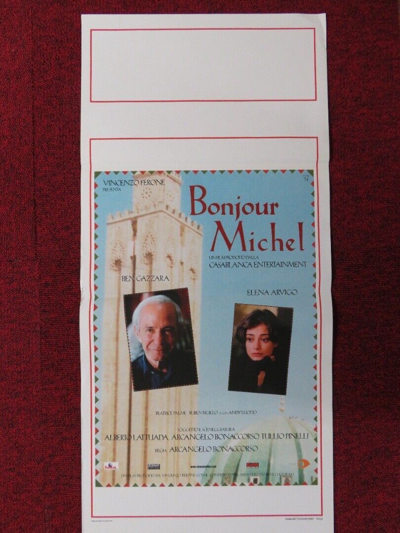 BONJOUR MICHEL  ITALIAN LOCANDINA (27.5"x13") POSTER BEN GAZZARA 2005