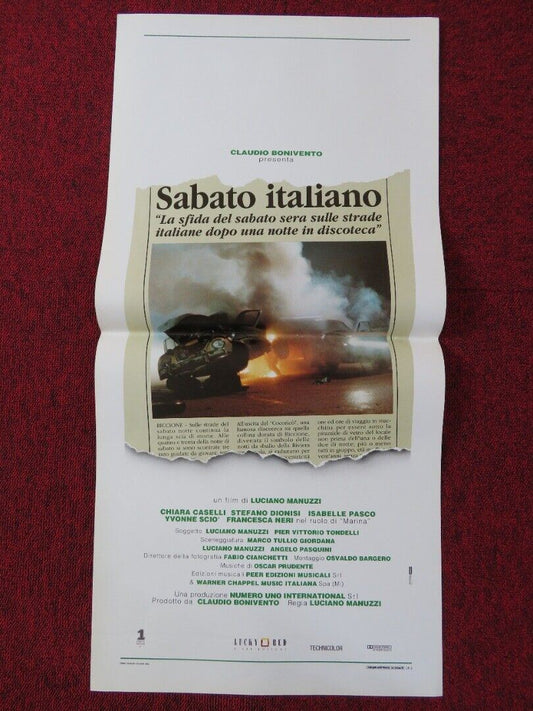 SABATO ITALIANO  ITALIAN LOCANDINA (27.5"x13.5") POSTER  ISABELLE PASCO 1992