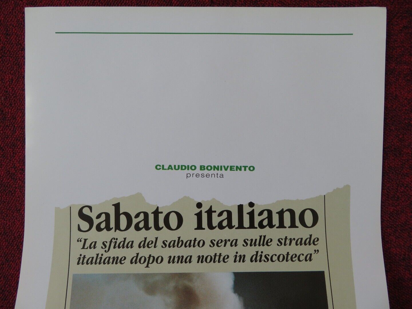 SABATO ITALIANO  ITALIAN LOCANDINA (27.5"x13.5") POSTER  ISABELLE PASCO 1992