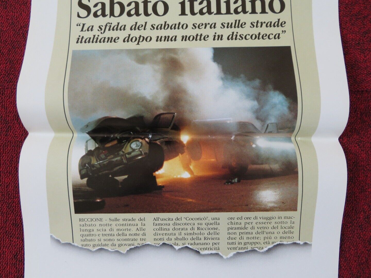 SABATO ITALIANO  ITALIAN LOCANDINA (27.5"x13.5") POSTER  ISABELLE PASCO 1992