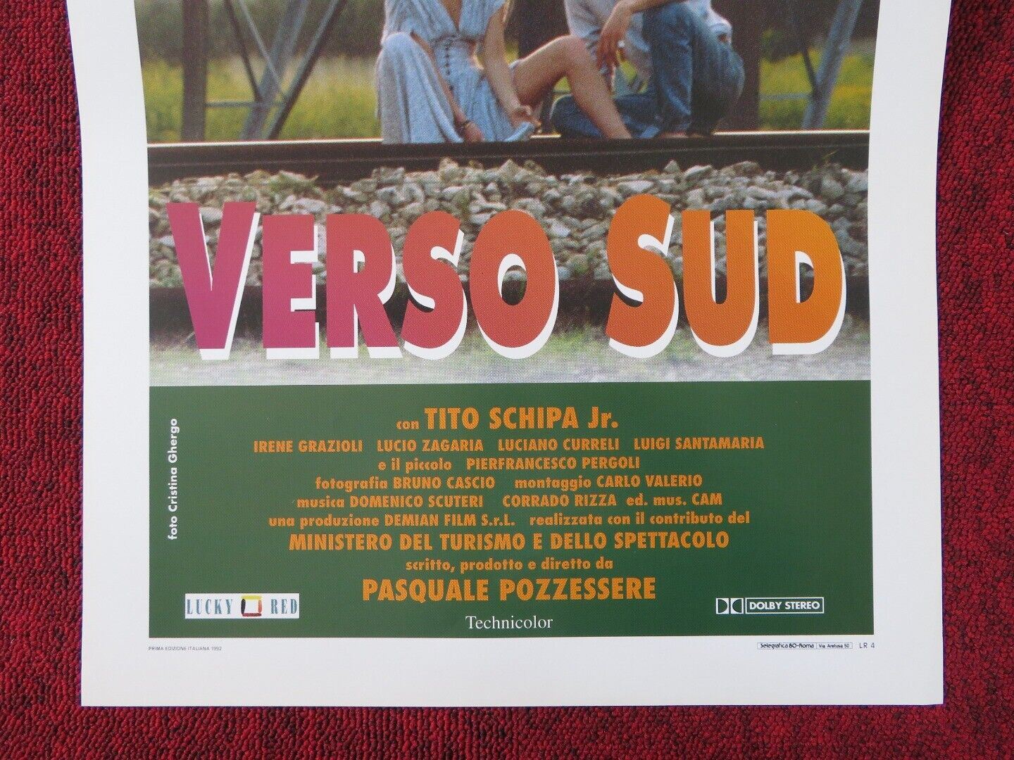 VERSO SUD ITALIAN LOCANDINA (27.5"x13") POSTER ANTONELLA PONZIANI 1992