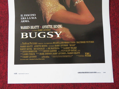 BUGSY ITALIAN LOCANDINA (27.5"x13") POSTER WARREN BEATTY ANNEETTE BENING 1992