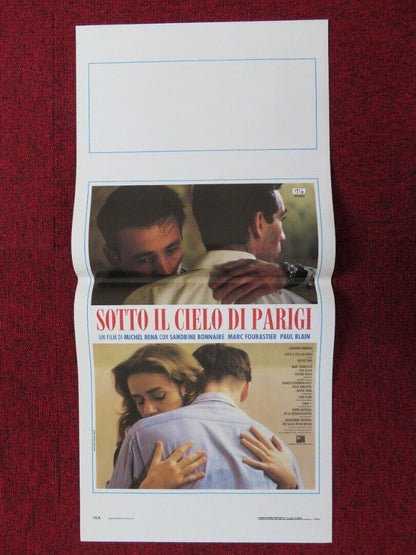 SOTTO IL CIELO DI PARIGI ITALIAN LOCANDINA (27.5"x13") POSTER M FOURASTIER 1992