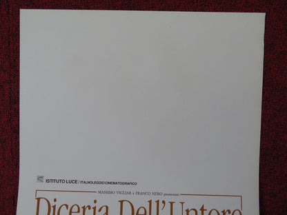 DICERIA DELL'UNTORE  ITALIAN LOCANDINA (27.5"x13") POSTER MASSIMO VIGLIAR 1990