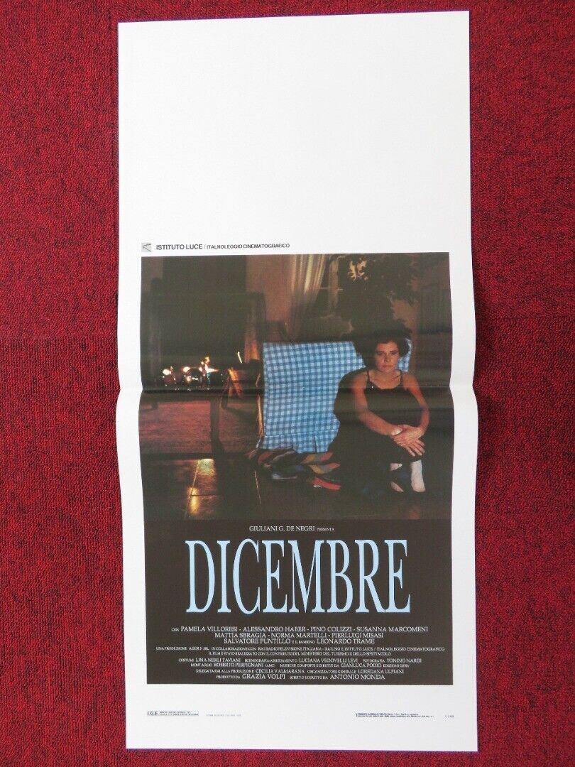 DICEMBRE ITALIAN LOCANDINA (27.5"x13") POSTER PAMELA VILLORESI 1990