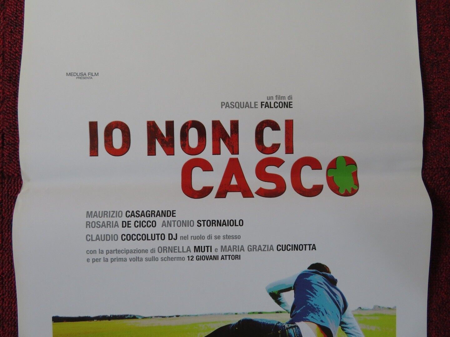 IO NON CI CASCO  ITALIAN LOCANDINA (27.5"x13") POSTER MAURIZIO CASAGRANDE 2008