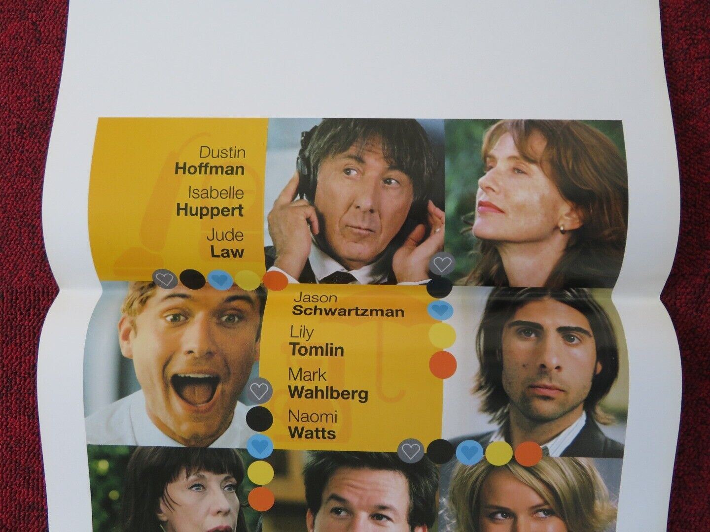 I HEART HUCKABEES ITALIAN LOCANDINA (27.5"x13") POSTER D HOFFMAN J LAW 2004