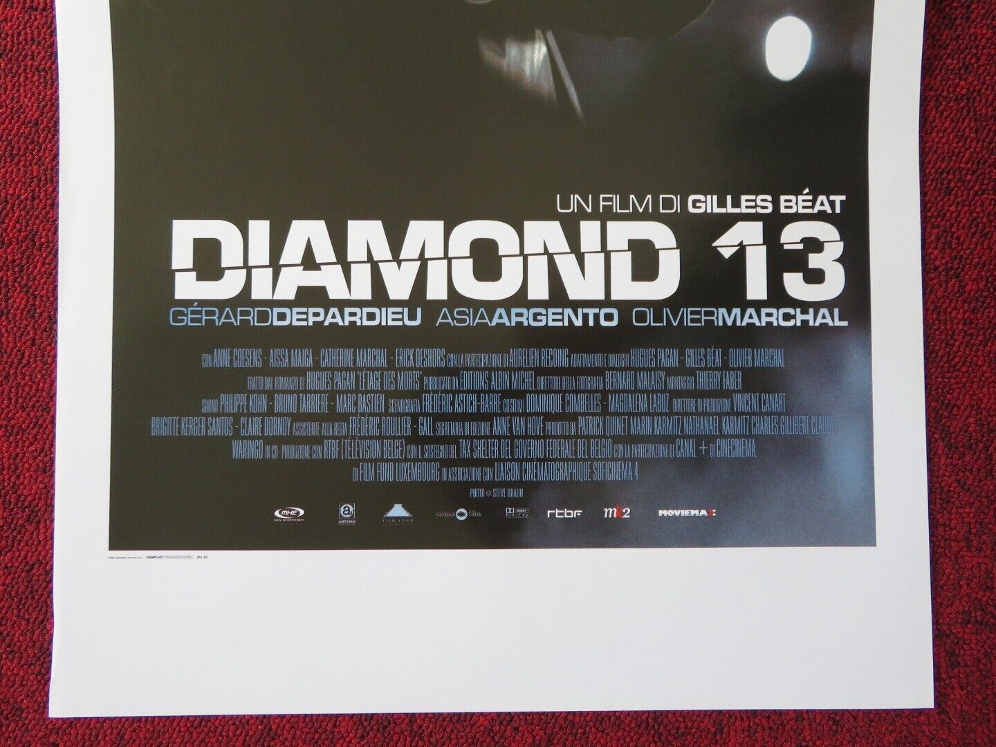 DIAMOND 13  ITALIAN LOCANDINA (27.5"x13") POSTER GERARD DEPARDIEU 2010