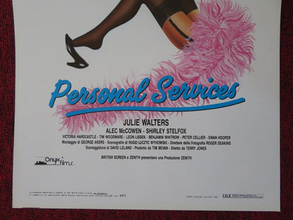 PERSONAL SERVICES  ITALIAN LOCANDINA (27.5"x13") POSTER JULIE WALTERS 1987