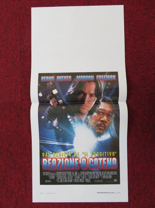 CHAIN REACTION  ITALIAN LOCANDINA (27.5"x13") POSTER K REEVES M FREEMAN 1996