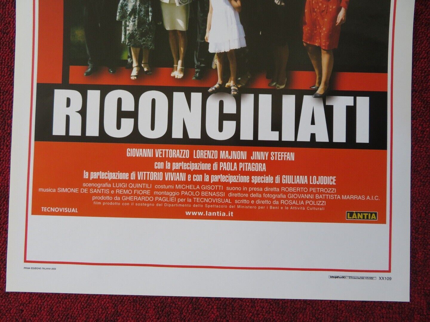 RECONCILED ITALIAN LOCANDINA (27.5"x13") POSTER BEATRIZ SPELZINI 2002