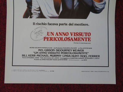 THE YEAR OF LIVING DANGEROUSLY ITALIAN LOCANDINA (27.5"x13") POSTER M GIBSON '82