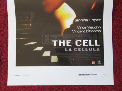 THE CELL ITALIAN LOCANDINA (27.5"x13") POSTER JENNIFER LOPEZ VINCE VAUGHN 2000