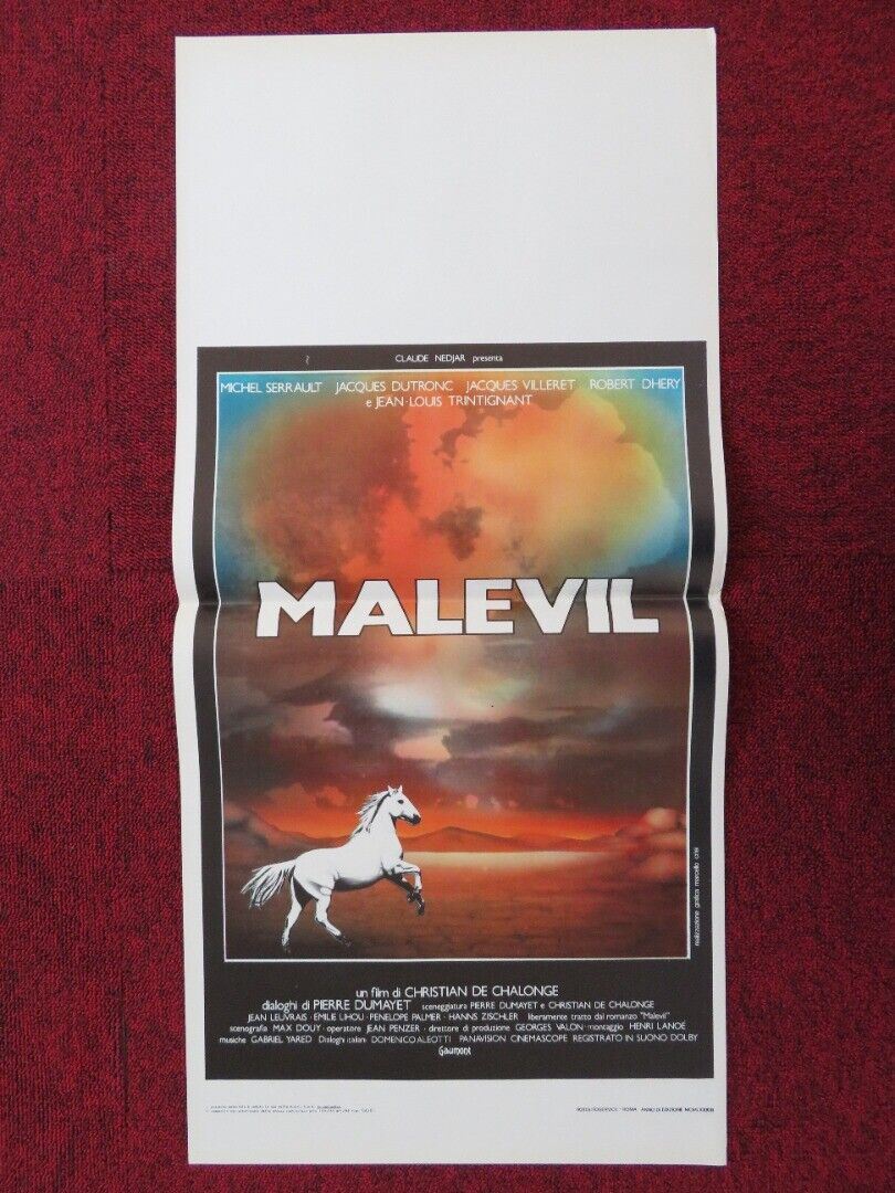 MALEVIL  ITALIAN LOCANDINA (27.5"x13") POSTER M SERRAULT J DUTRONC 1981