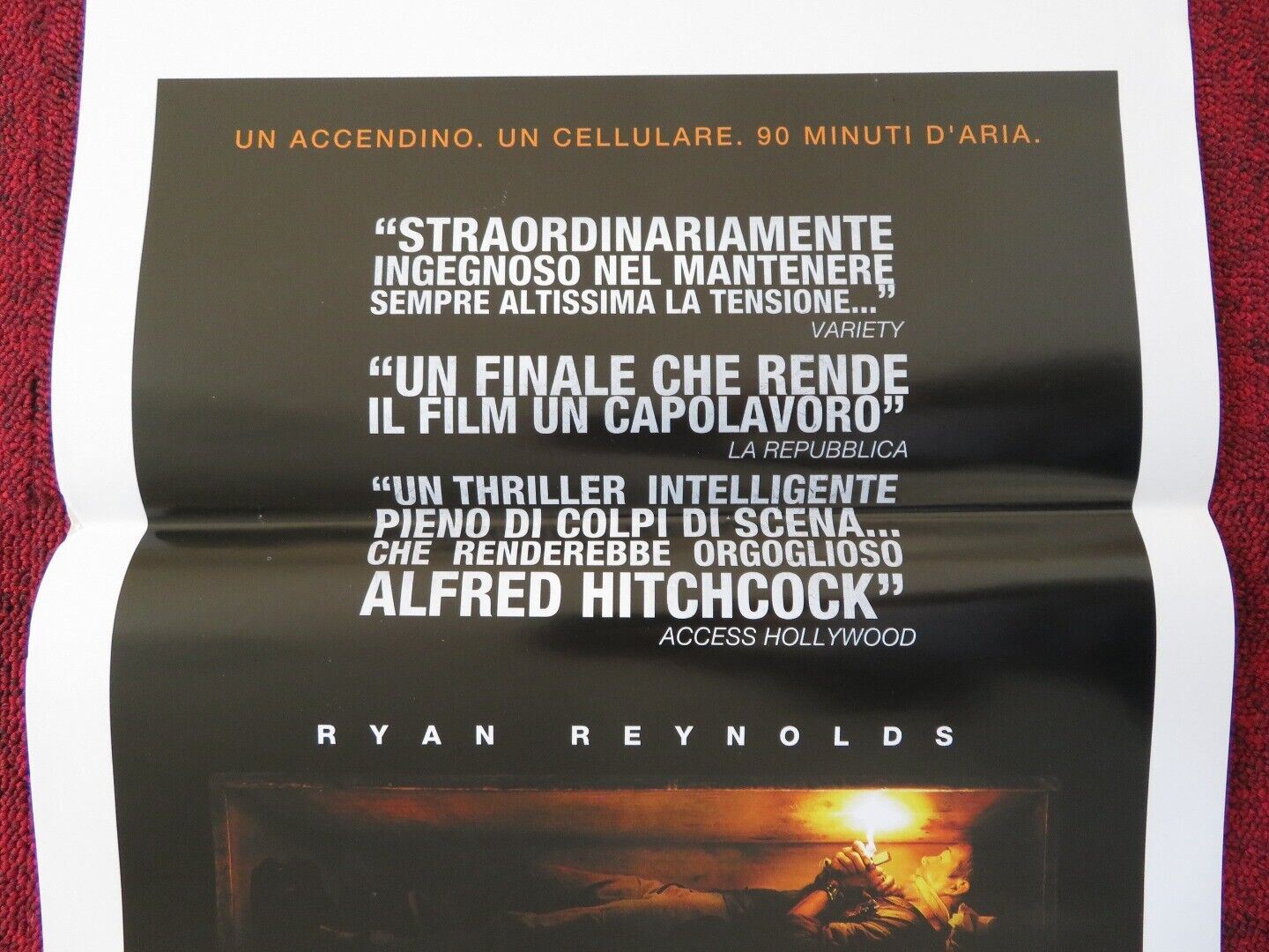 BURIED  ITALIAN LOCANDINA (27.5"x13") POSTER RYAN REYNOLDS ROBERT PATERSON 2010