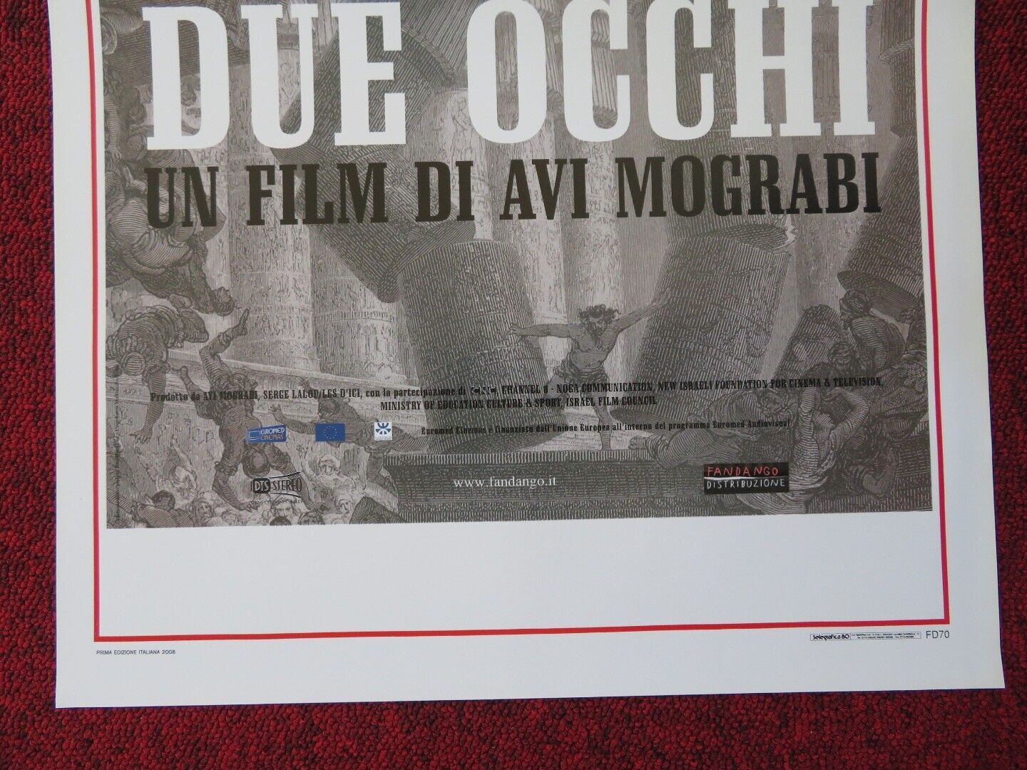 PER UNO SOLO DEI MIEI DUE OCCHI ITALIAN LOCANDINA (27.5"x13") POSTER 2008