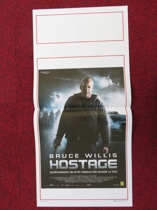 HOSTAGE  ITALIAN LOCANDINA (27.5"x13") POSTER BRUCE WILLIS BEN FOSTER 2005