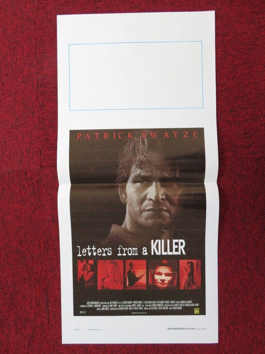 LETTERS FROM A KILLER  ITALIAN LOCANDINA (27.5"x13") POSTER PATRICK SWAYZE 1999