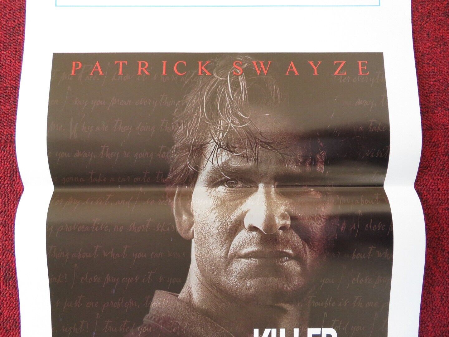 LETTERS FROM A KILLER  ITALIAN LOCANDINA (27.5"x13") POSTER PATRICK SWAYZE 1999