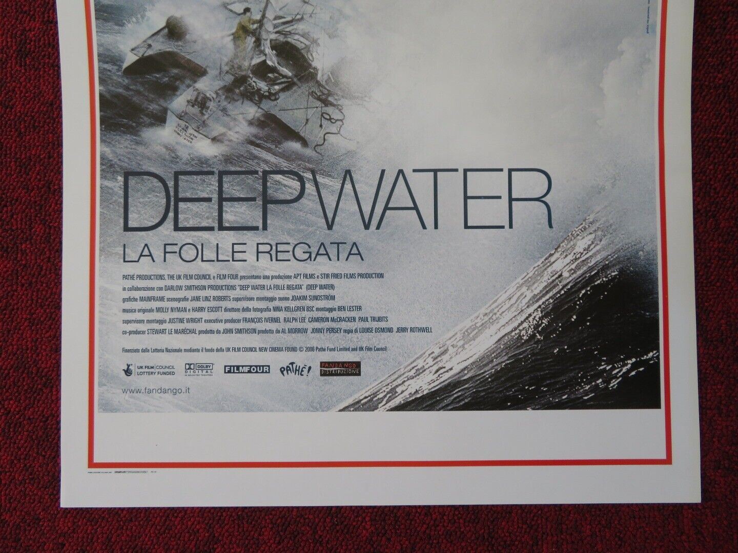 DEEP WATER    ITALIAN LOCANDINA (27.5"x13") POSTER LOUISE OSMAND 2007